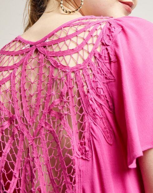 Robe Astana ajourée fushia