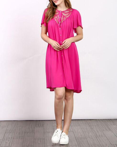 Robe Astana ajourée fushia