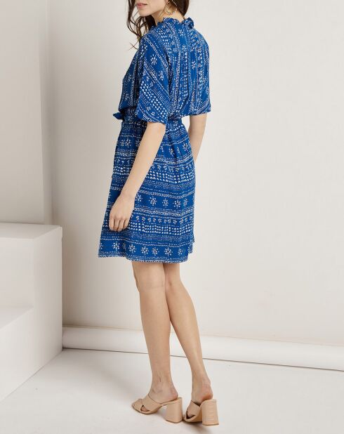 Robe Romy imprimée bleue