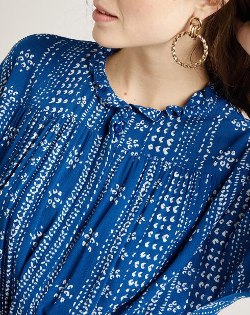 Robe Romy imprimée bleue