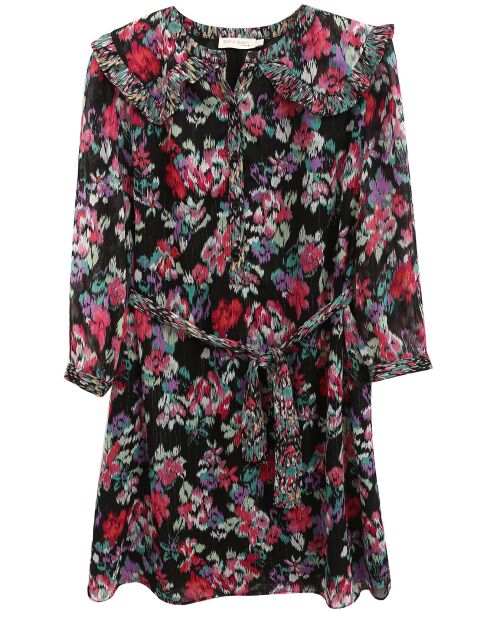 Robe en voile Los Angeles imprimée noir/multicolore