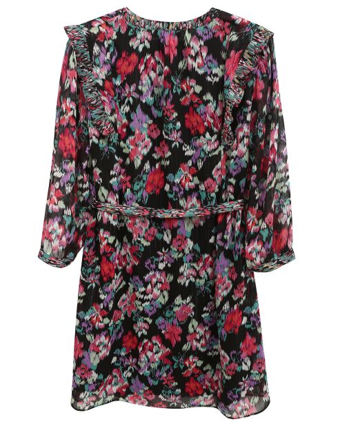 Robe en voile Los Angeles imprimée noir/multicolore