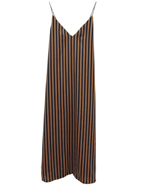 Robe Chloé rayée marron