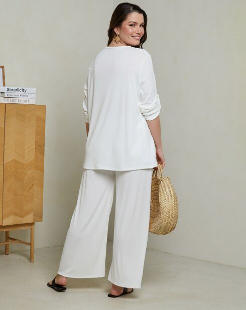 Ensemble Top & Pantalon Celima blanc