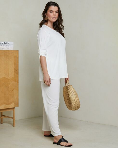 Ensemble Top & Pantalon Celima blanc
