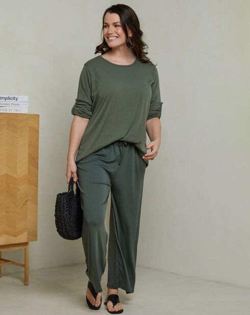 Ensemble Top & Pantalon Celima kaki