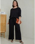 Ensemble Top & Pantalon Celima noir