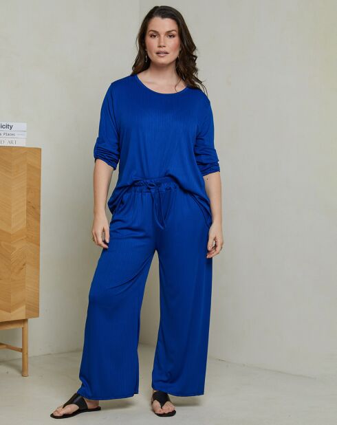 Ensemble Top & Pantalon Celima royal