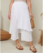 Pantalon 100% Lin Adenise blanc