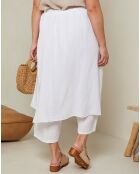 Pantalon 100% Lin Adenise blanc