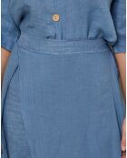 Pantalon 100% Lin  Adenise indigo