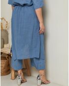 Pantalon 100% Lin  Adenise indigo