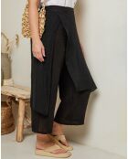 Pantalon 100% Lin Adenise noir