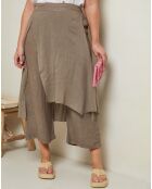Pantalon 100% Lin Adenise taupe