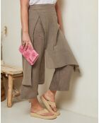 Pantalon 100% Lin Adenise taupe