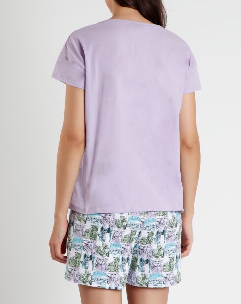 Lila Clementine pyjama T-shirt en korte broek
