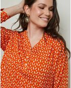 Delphina orangefarbenes Hemd