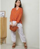 Delphina orangefarbenes Hemd