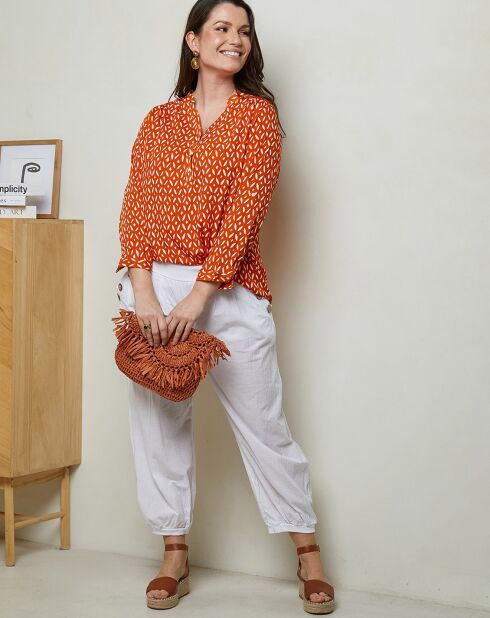 Delphina orangefarbenes Hemd