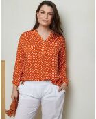 Delphina orangefarbenes Hemd