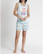Pyjama T-Shirt & Short Eurydice bleu