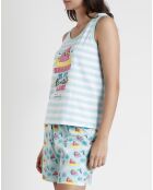 Pyjama T-Shirt & Short Eurydice bleu