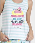 Pyjama T-Shirt & Short Eurydice bleu