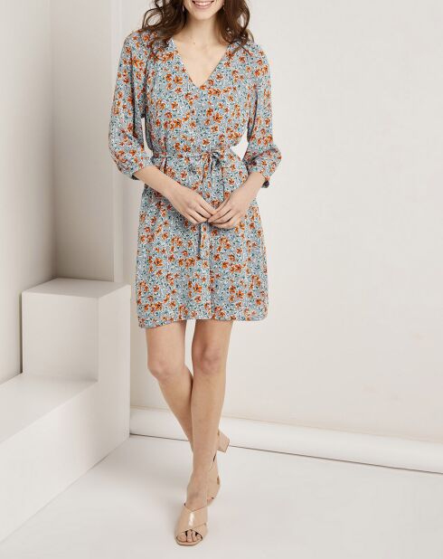 Robe Budapest imprimée bleue