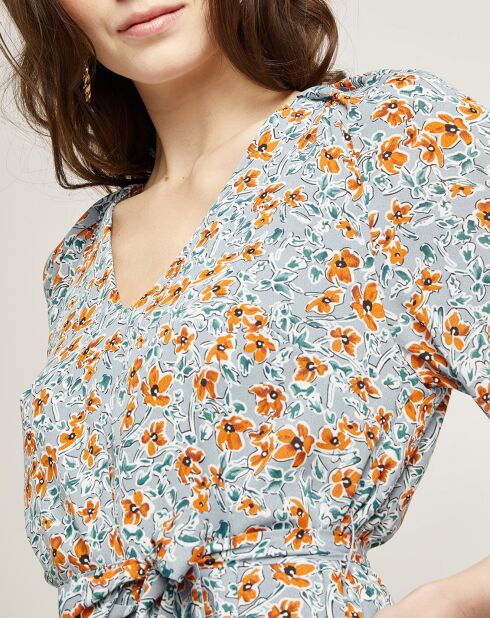Robe Budapest imprimée bleue