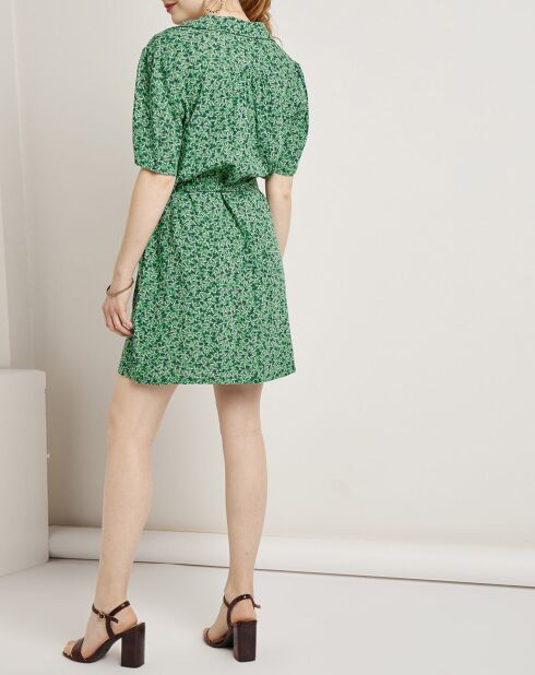 Robe Lucie imprimée verte