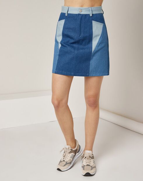 Jupe en jean Mya bleue