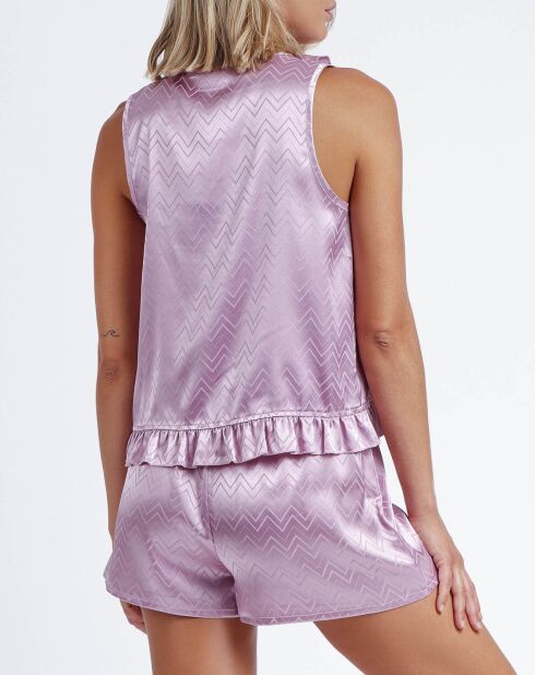 Canotta e pantaloncini da pigiama viola Isobel