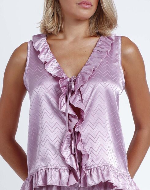 Canotta e pantaloncini da pigiama viola Isobel