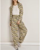 Pantalon ample Agathe imprimé vert