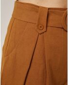 Short en Coton & Lin Charlotte brique