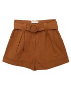 Short en Coton & Lin Charlotte brique
