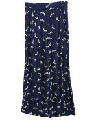 Pantalon ample fluide Julia imprimé  marine