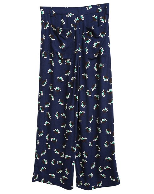 Pantalon ample fluide Julia imprimé  marine