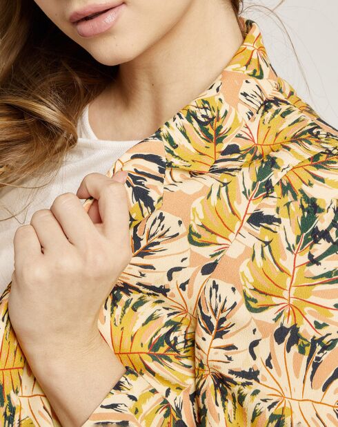 Jas Anna met geel/oranje print