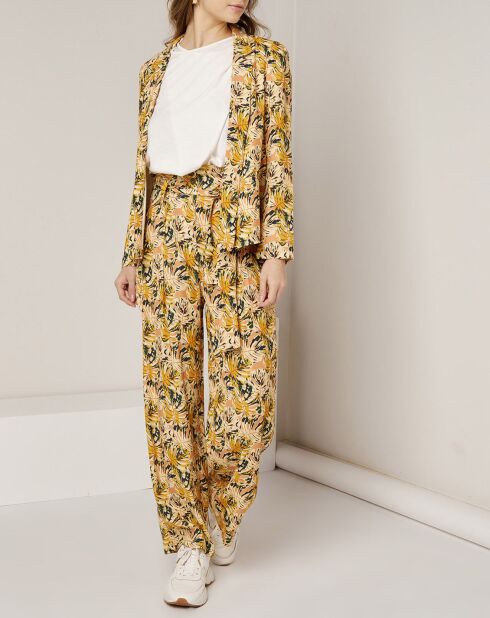 Jas Anna met geel/oranje print