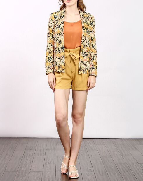 Jas Anna met geel/oranje print