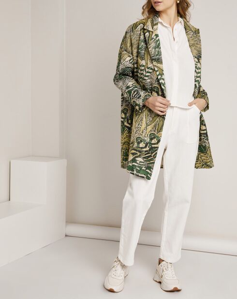 Manteau Victoria à motifs vert
