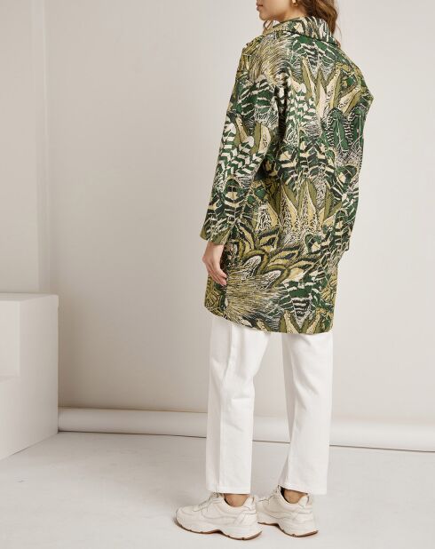 Manteau Victoria à motifs vert