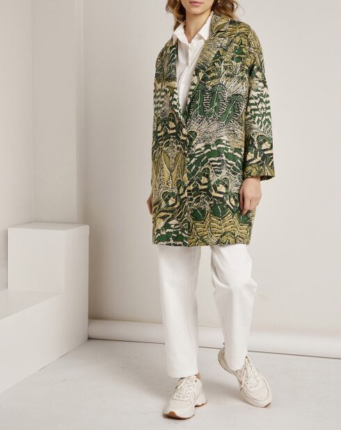 Manteau Victoria à motifs vert