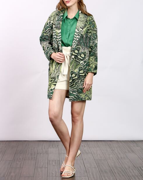 Manteau Victoria à motifs vert