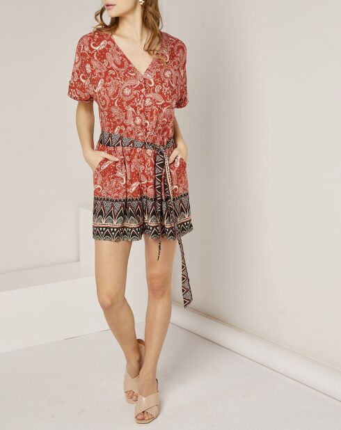 Combinaison Maria imprimée brique