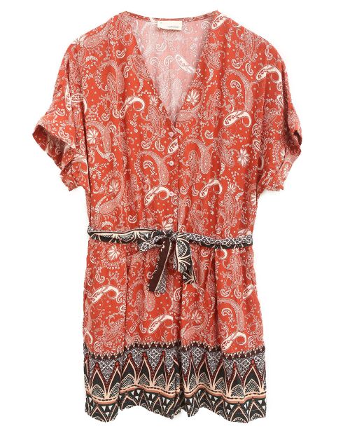 Combinaison Maria imprimée brique