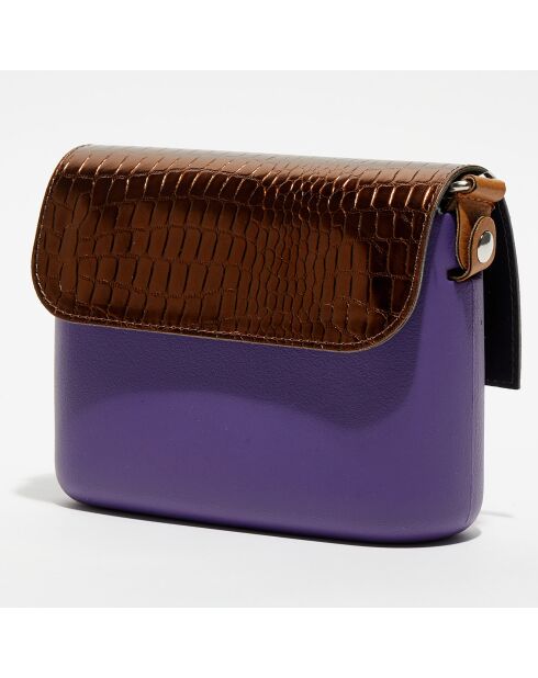 Sac bandoulière Pocket  violet foncé - 19x7x12.5 cm