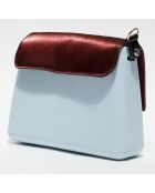 Sac bandoulière Glam bleu/bordeaux - 27x8x19 cm