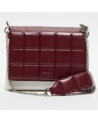 Sac bandoulière Glam crème/bordeaux - 27x8x19 cm